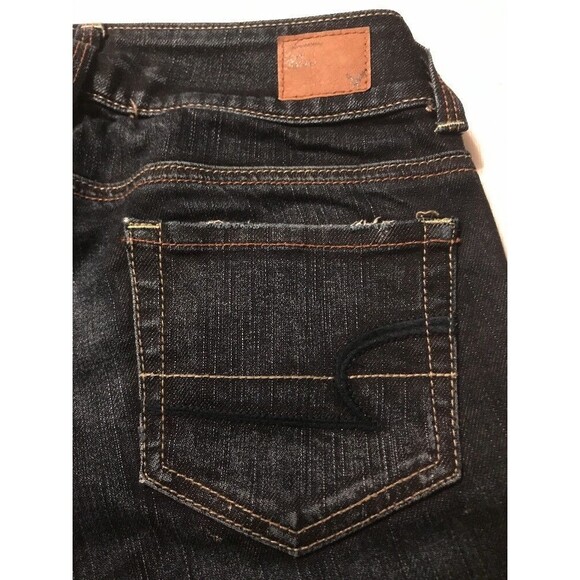 American Eagle Women's Jean Artist Crop Straight Stretch Size 00 X 25 - Picture 1 of 9